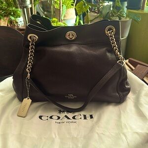 Coach Edie Turnlock in Bordeaux - Perfect Condition